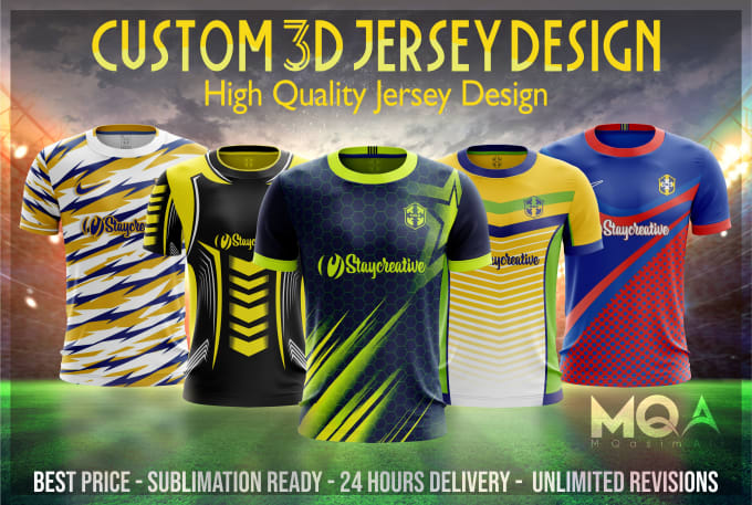 Design 3d sports jersey and sports apparel by Mqasimalii | Fiverr
