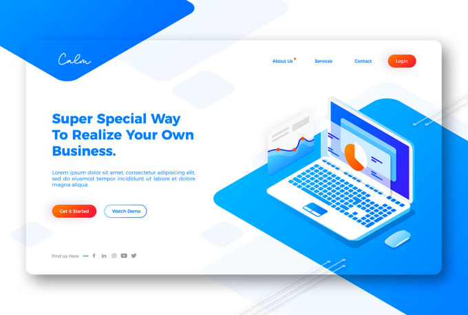 do banner design, hero image for your website