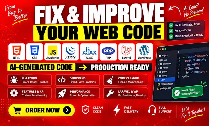 fix and debug your ai generated website or web app