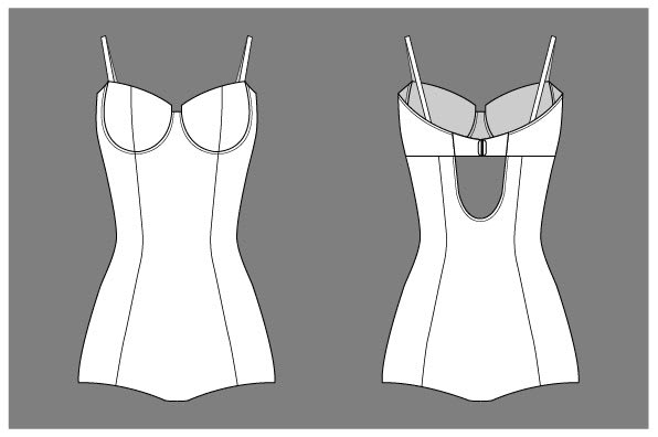 create clothing technical flat sketch