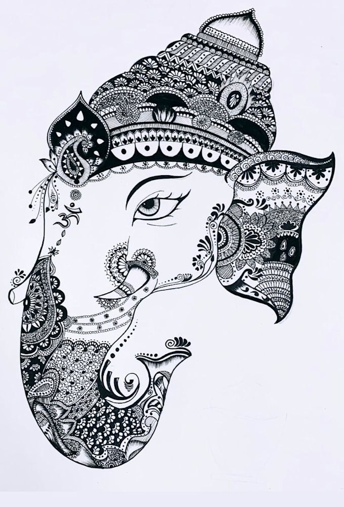 Create unique hand made paper drawn designs in a mandala style by