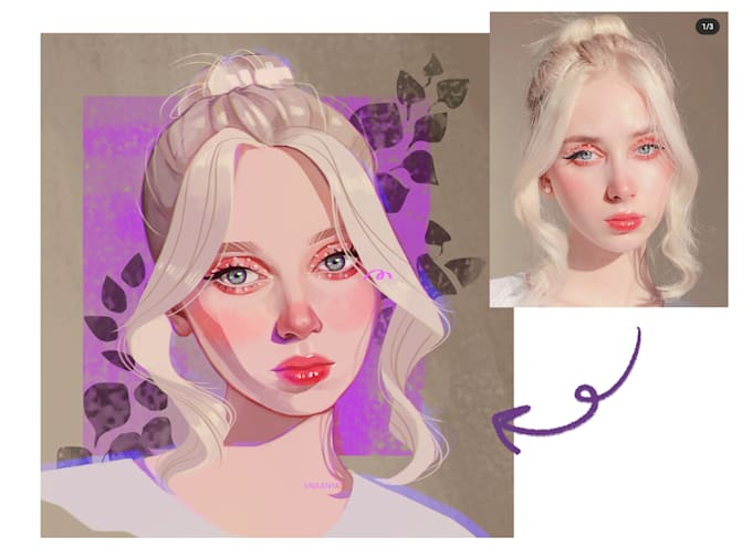 draw your semi realistic  portrait