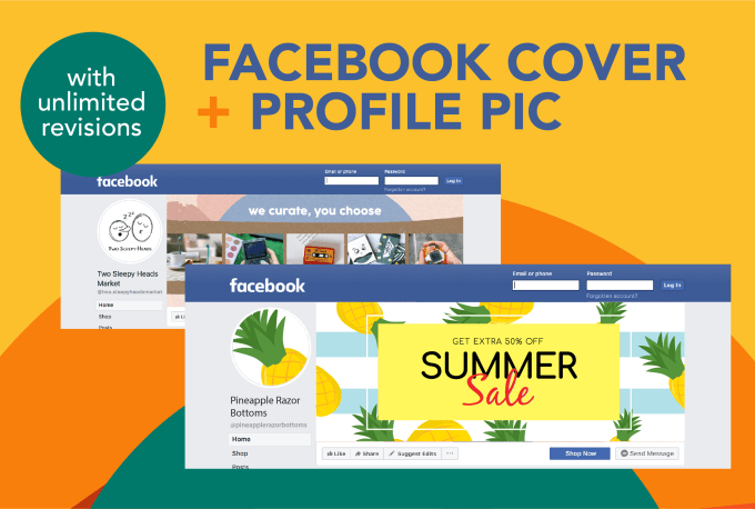 Design a creative facebook cover, profile pic for your page by  Twosleepyheads | Fiverr