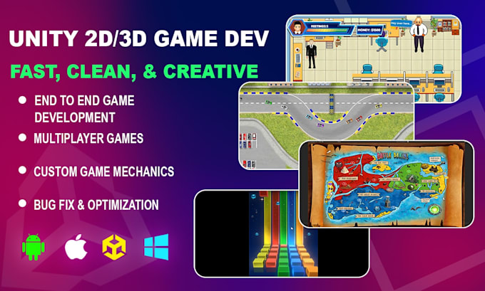 develop 3d and multiplayer mobile game development in unity