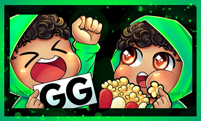 draw chibi emotes for streamers, vtubers, twitch and discord