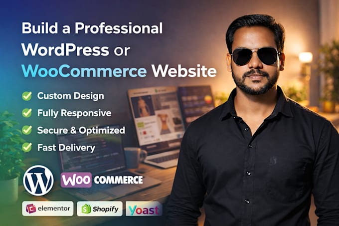 build a professional wordpress or woocommerce website