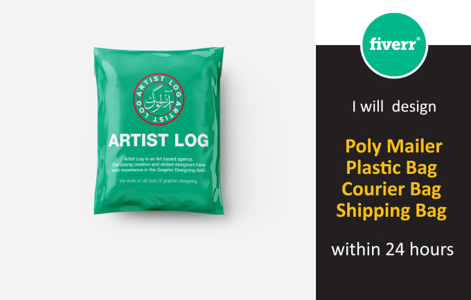 Design poly bubble mailer shipping bag in 6 hrs by Uzairkhatri564 Fiverr