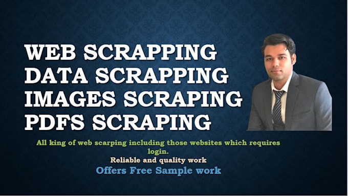 do web scraping, image scraping, data extraction from any source in 24h