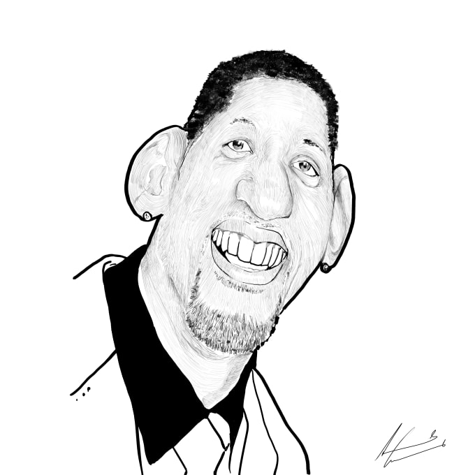 Draw Black And White Cartoon Character Caricature Comic Illustration By Andresuniverse Drawing caricatures isn't just about drawing huge heads and noses. draw black and white cartoon character