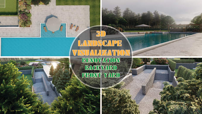 provide architectural animation  for backyard garden landscape