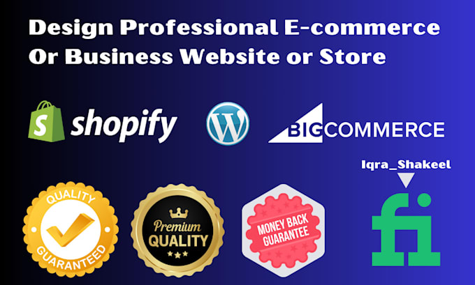 design shopify bigcommerce wocommerce store or website