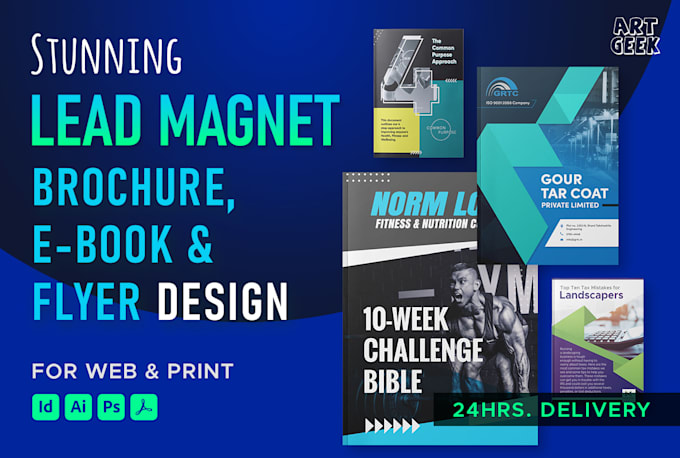 Top 5! I will design professional PDF lead magnet  for $20