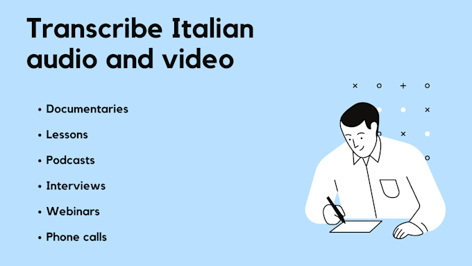 do italian audio and video transcription