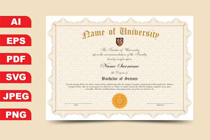 design professional certificates with guilloche security patterns