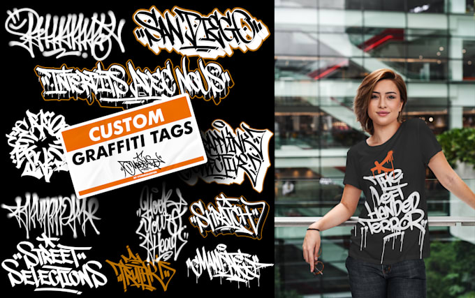 draw professional digital graffiti tagging for your business