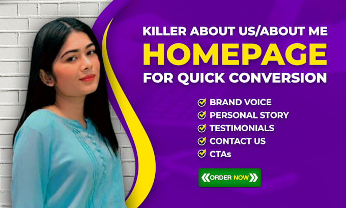 write killer home page, and bio for your business