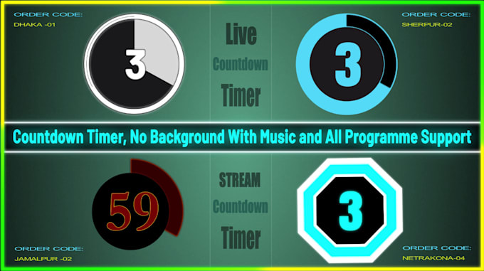 Make clock countdown timer animation live video up to 30min by ...
