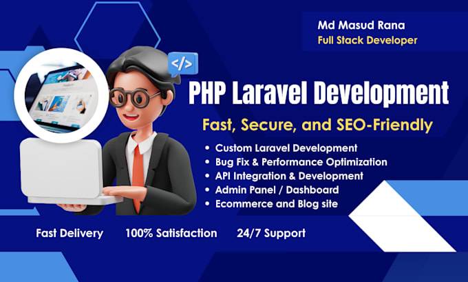 build a custom laravel ecommerce and blog website
