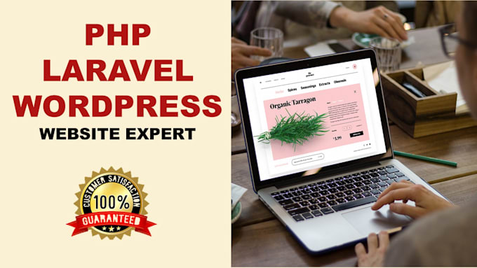 fix, design, develop, php, laravel, wordpress website