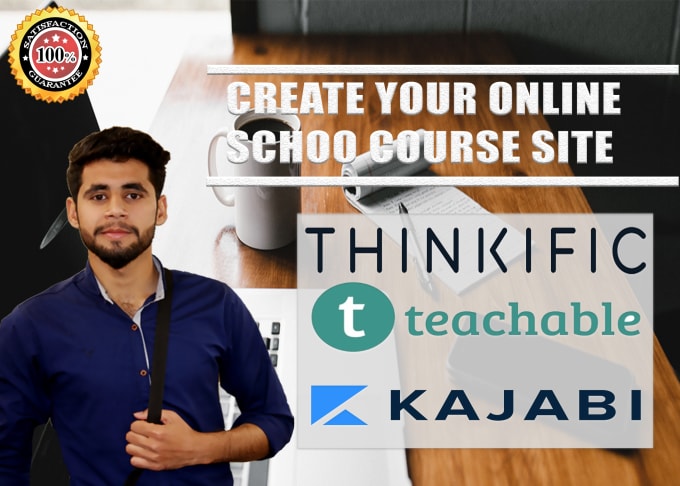 I will build your teachable thinkific or kajabi course website