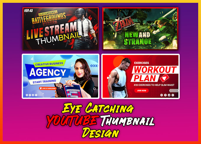 design gaming youtube thumbnail very quick