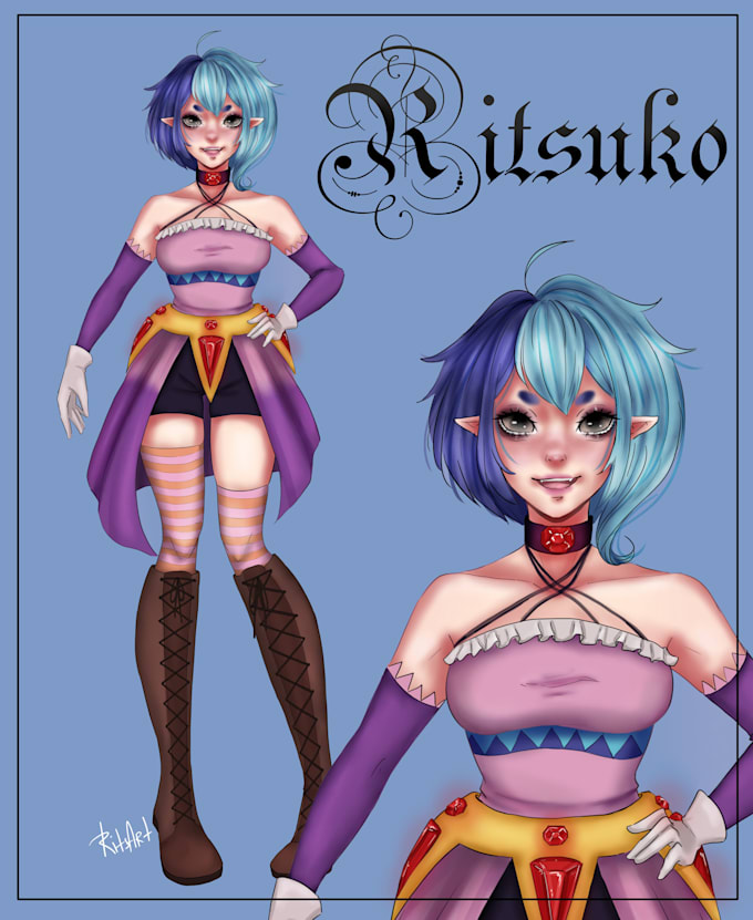 Create digital art commissions by Ritsart Fiverr