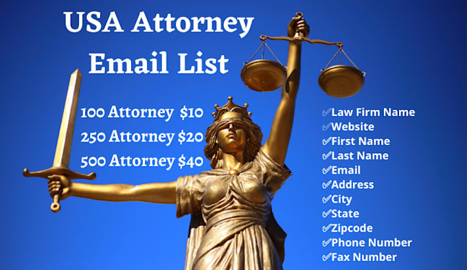 collect verified USA attorney and lawyers email lists