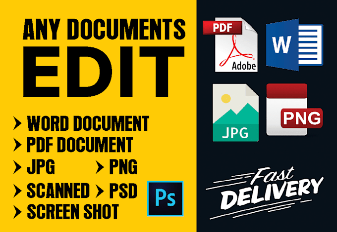 Do Photoshop Document Editing Edit Pdf Jpg Png Scanned Word Psd Word File By Arfacreations