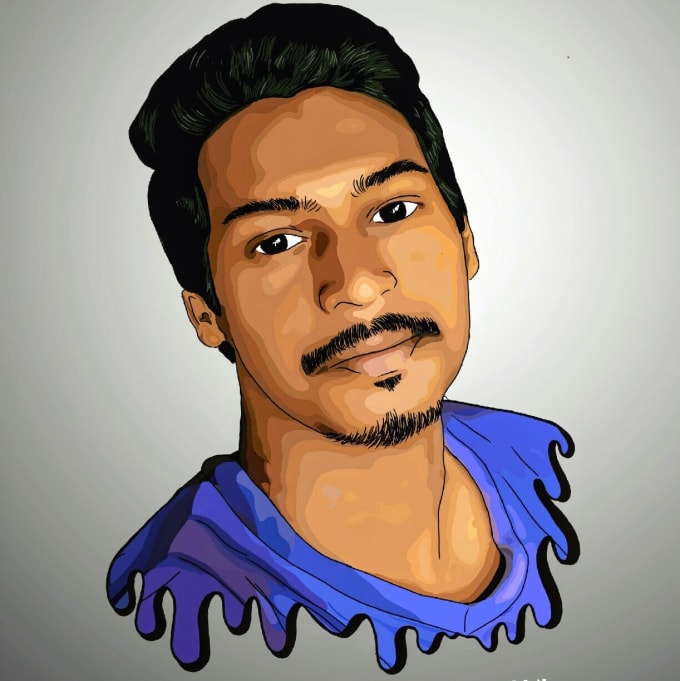Draw digital portrait illustration for you by Artistakhil555 | Fiverr