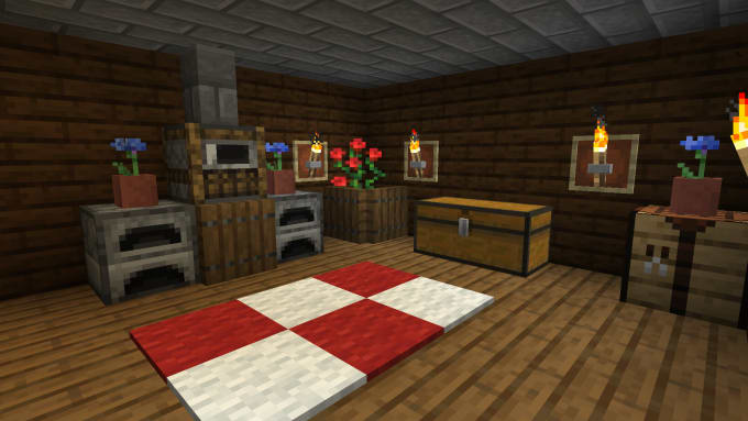 Hướng dẫn decorate room minecraft trang trí phòng trong Minecraft