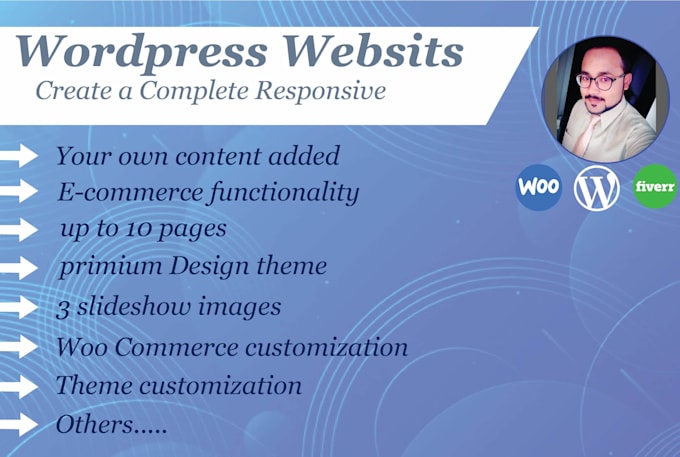 create and design wordpress ecommerce responsive website
