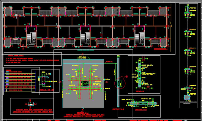 drafting complete building structural  drawing