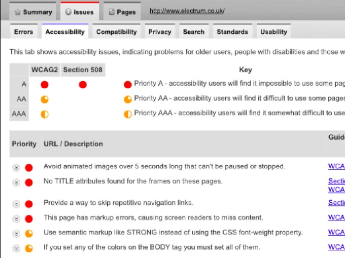 Accessibility issue Accessibility issue
