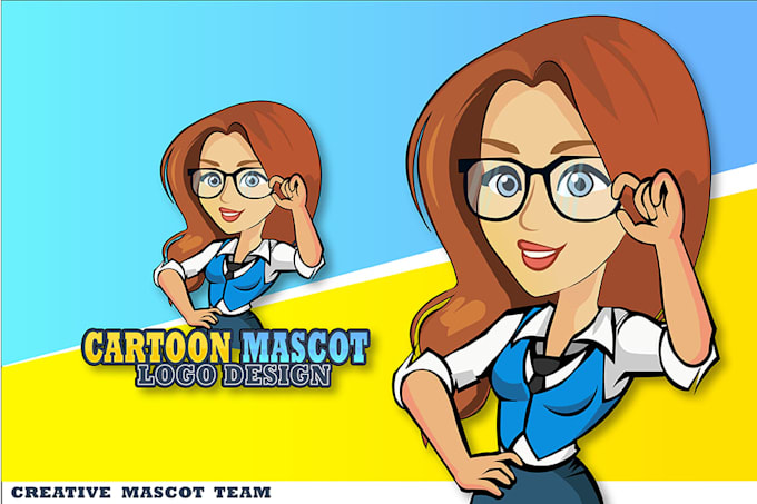 design modern mascot cartoon character logo