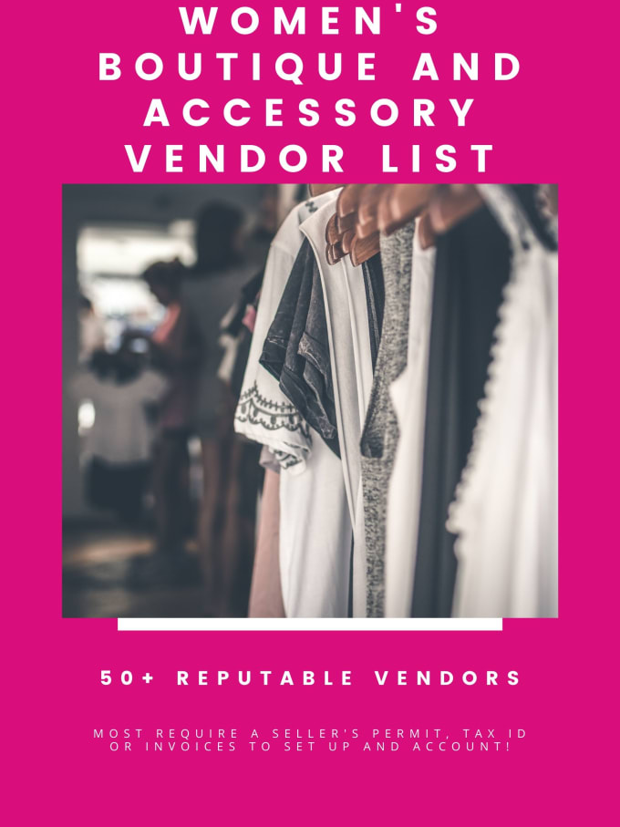 Women's boutique clothing best sale vendors