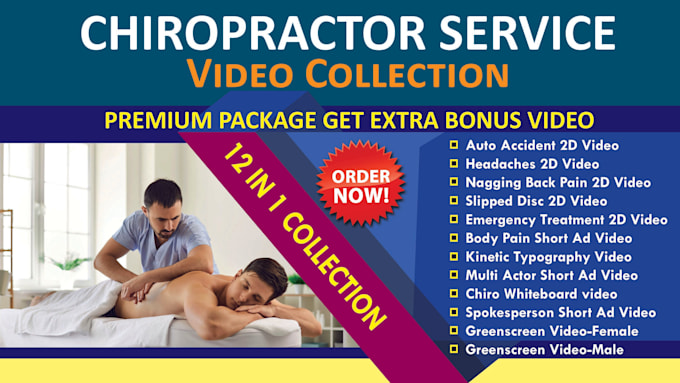make chiropractor or chiropractic service promo video