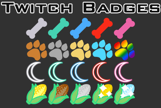 create bit badges, and sub badges for your stream