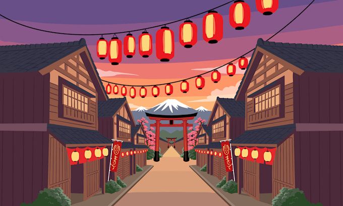 create professional vector illustration for landscapes and objects