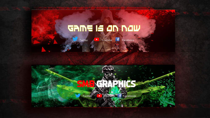 Design twitch, twitter, youtube banner and gaming banner by Smb932