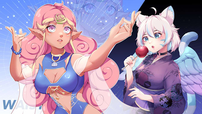 draw beautiful anime art illustration