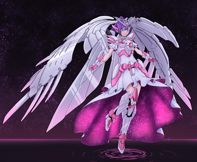 draw mecha girls or boys illustration