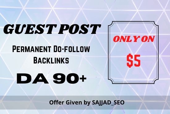 published guest post with permanent dofollow backlinks