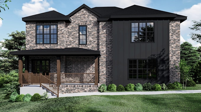 do realistic 3d exterior rendering