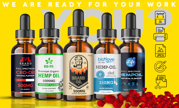Cbd oil bottle labels