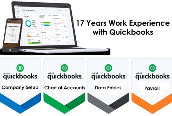do bookkeeping, maintain any quickbooks task and new setup