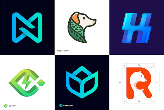 do modern tech, ai, saas, crypto and app icon logo design