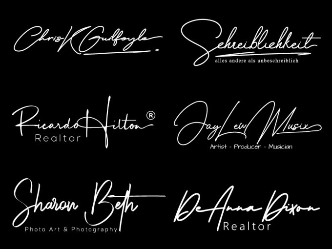 Do handwritten,signature,scripted and feminine calligraphy logo by Tech ...