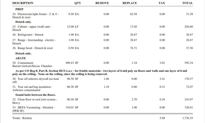 Write sketch plan construction cost in xactimate estimates by