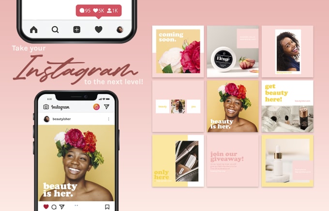 Design an aesthetic instagram feed by Ira_blcn | Fiverr