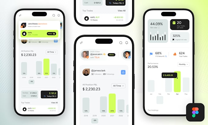 do mobile app UI UX design in figma